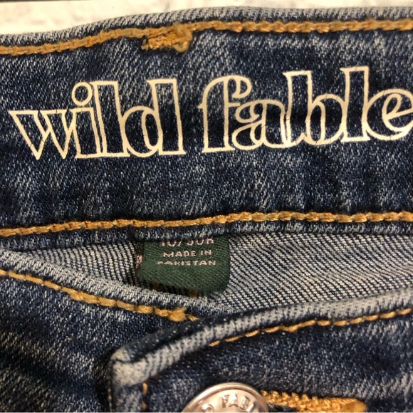 Wild Fable Target High Rise Skinny Medium Wash Minor Distressed Jeans Sz 10 Blue - Picture 4 of 6